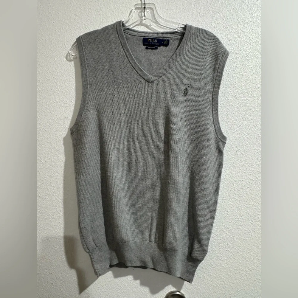 Grey Polo Sweater Vest